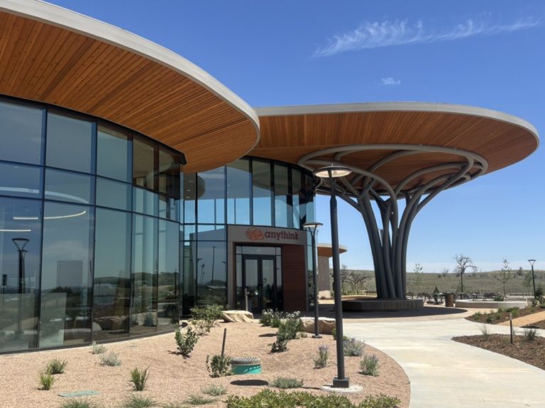 Anythink Nature Library Thornton, CO front facade side angle